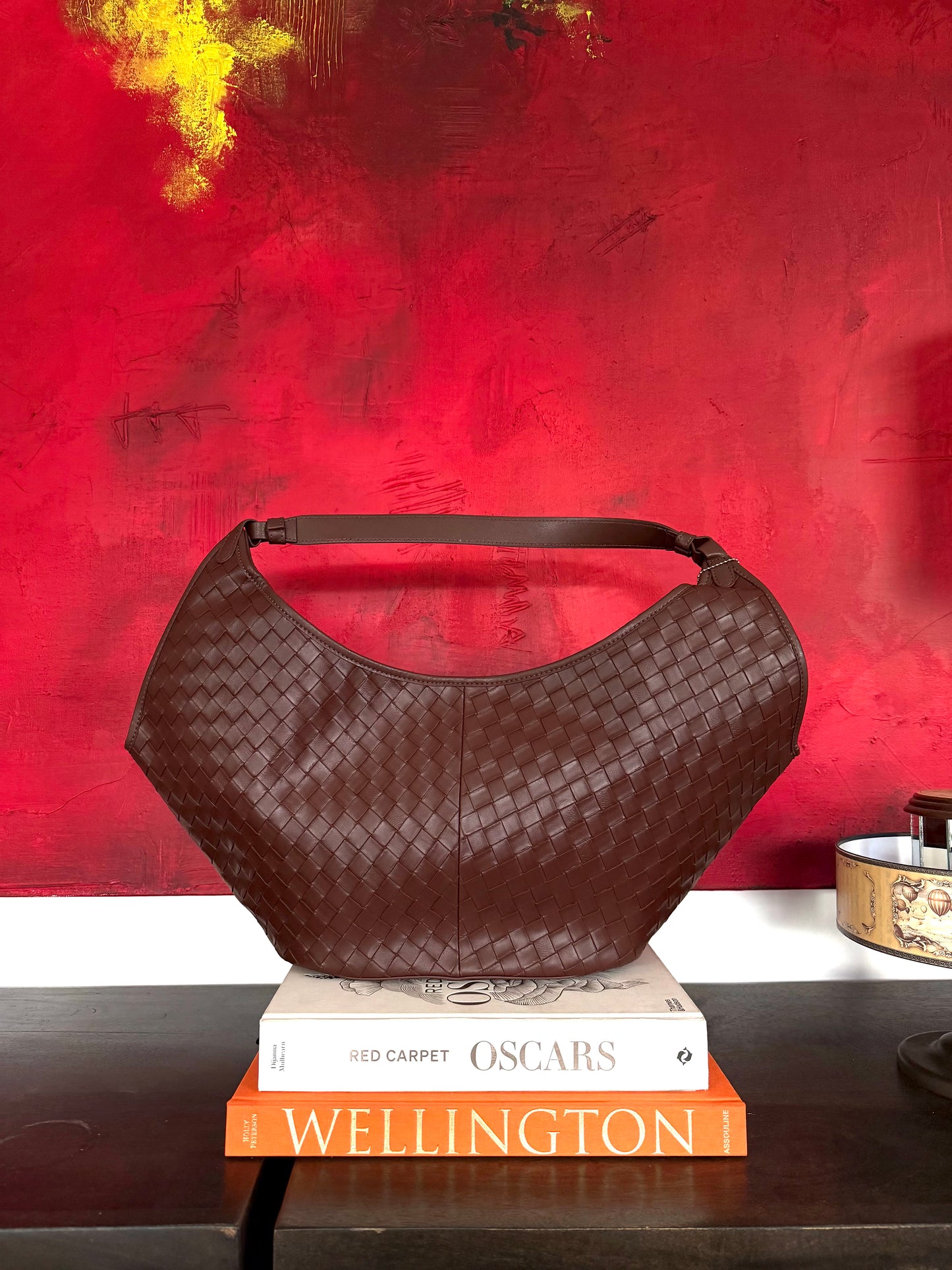 Cartera trenzada cafe