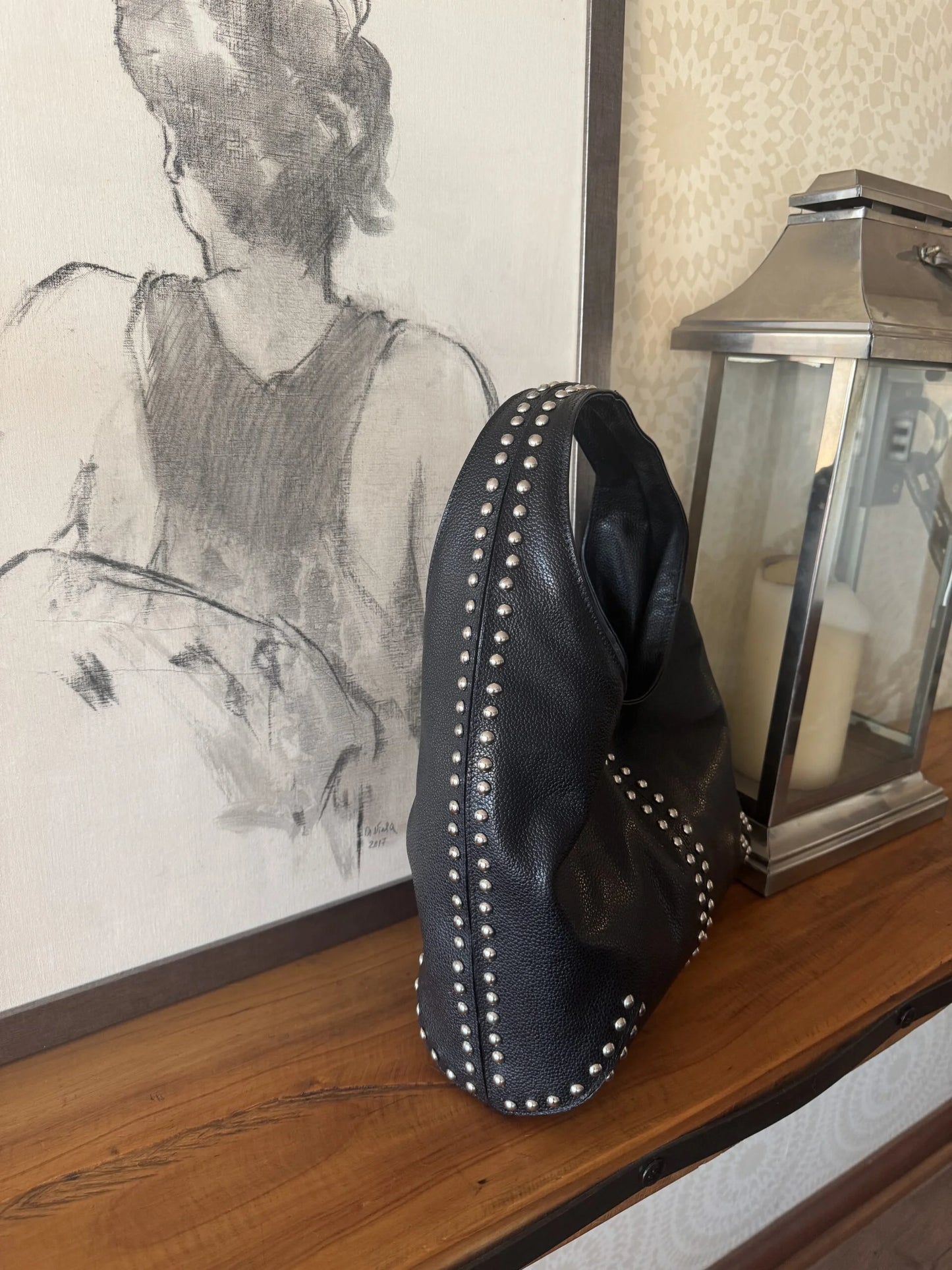 Cartera Black Tachas