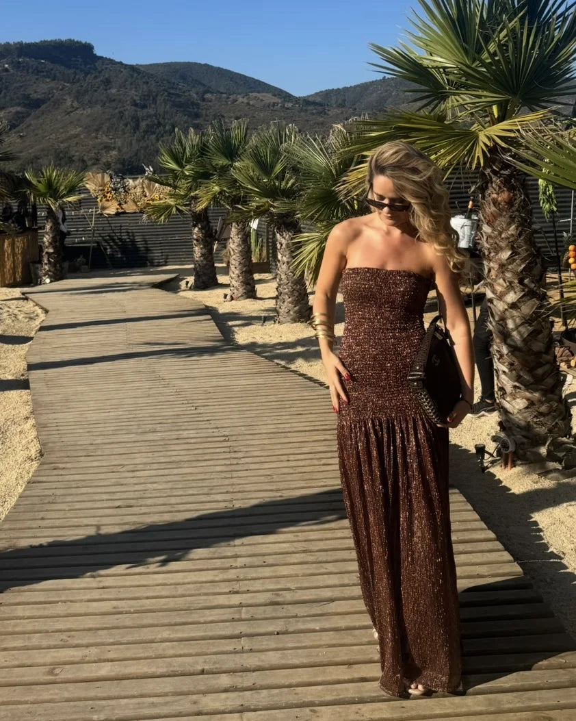 Shiny Chocolate dress