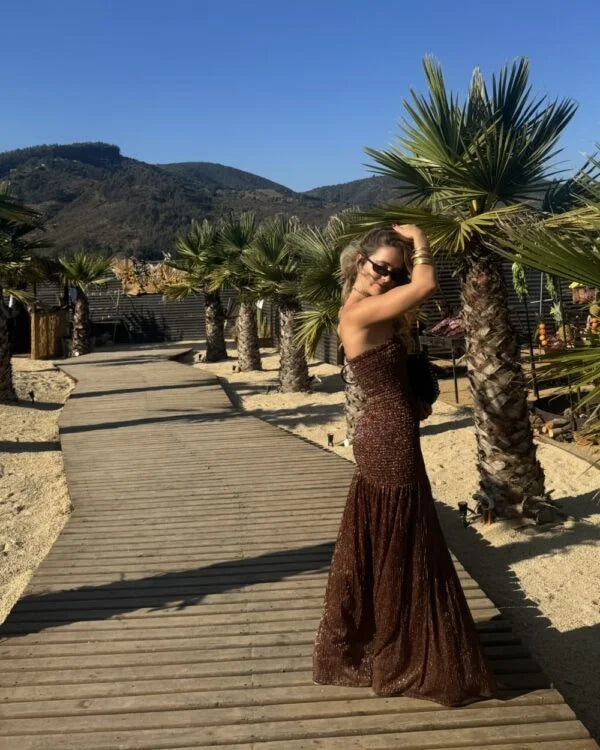 Shiny Chocolate dress