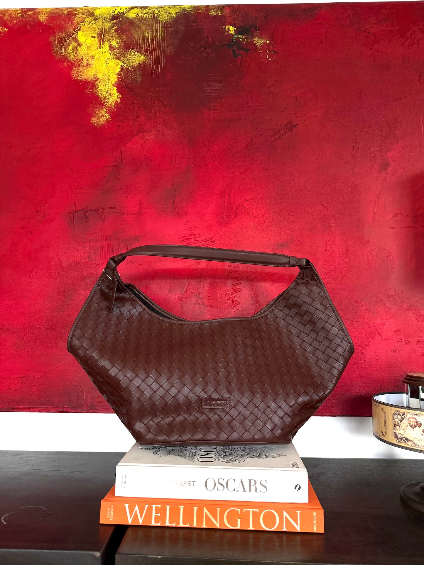 Cartera trenzada cafe