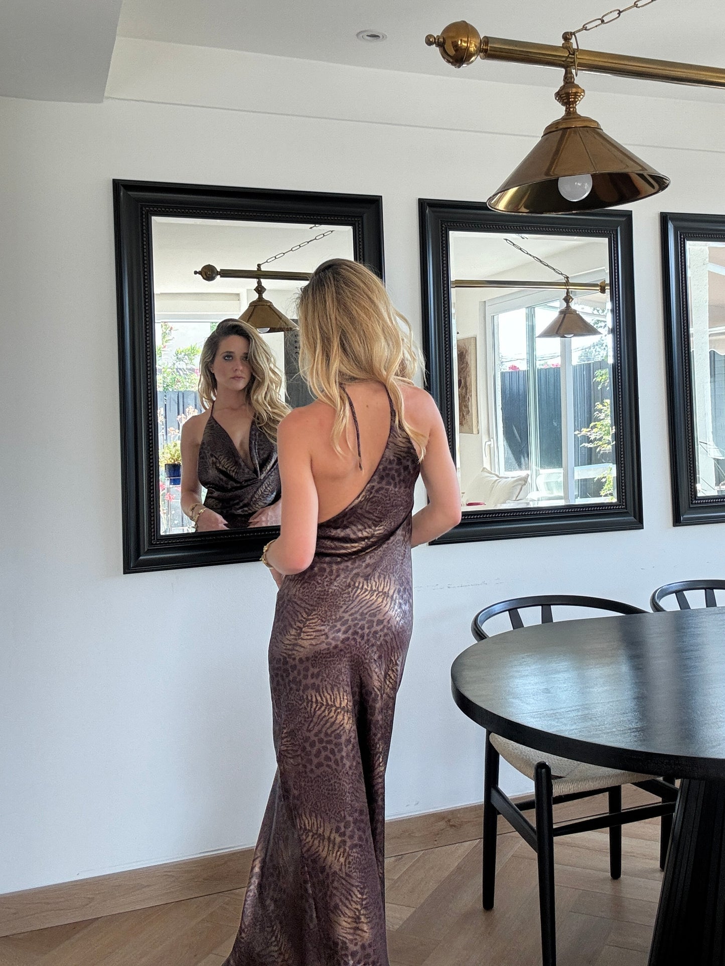 Vestido Print Cafe Asimetrico