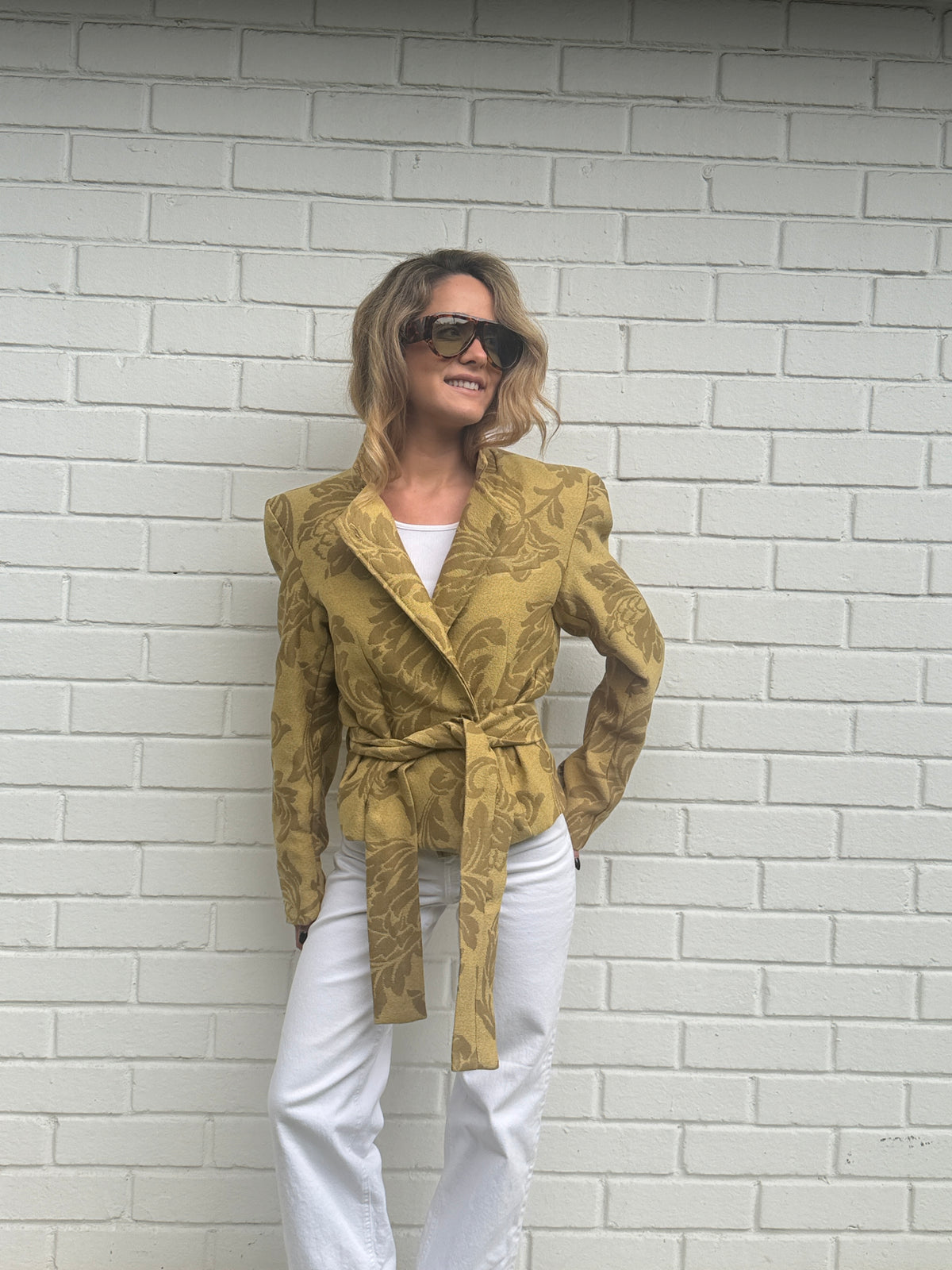 Chaqueta amarras pistacho